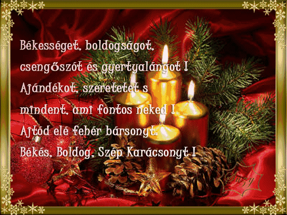 Békés, Boldog, Szeretetteljes Karácsonyt Kívánunk!